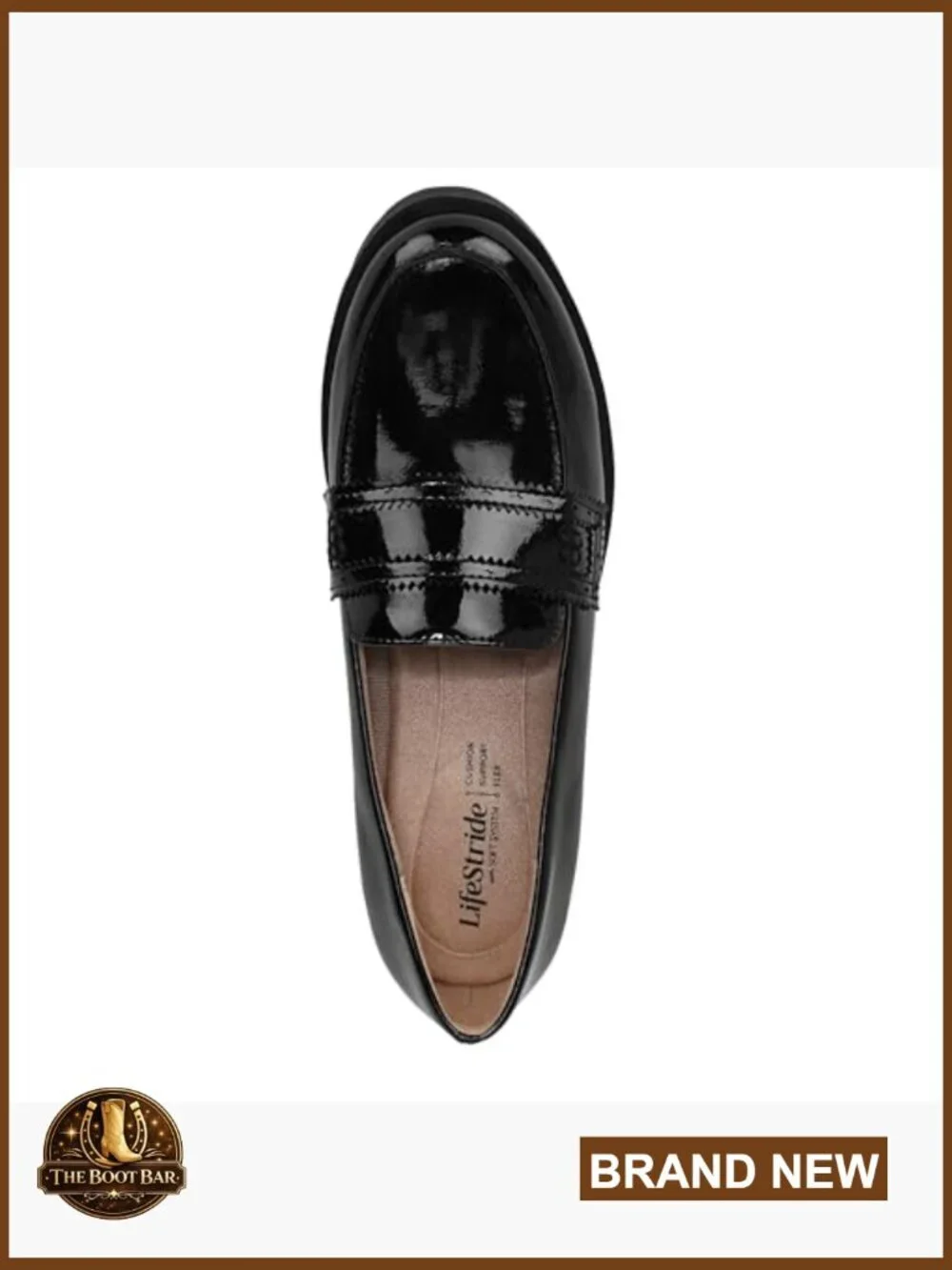 Chunky Loafers with Lug Sole, Slip-On, Block Heel, Faux Leather, Cushioned